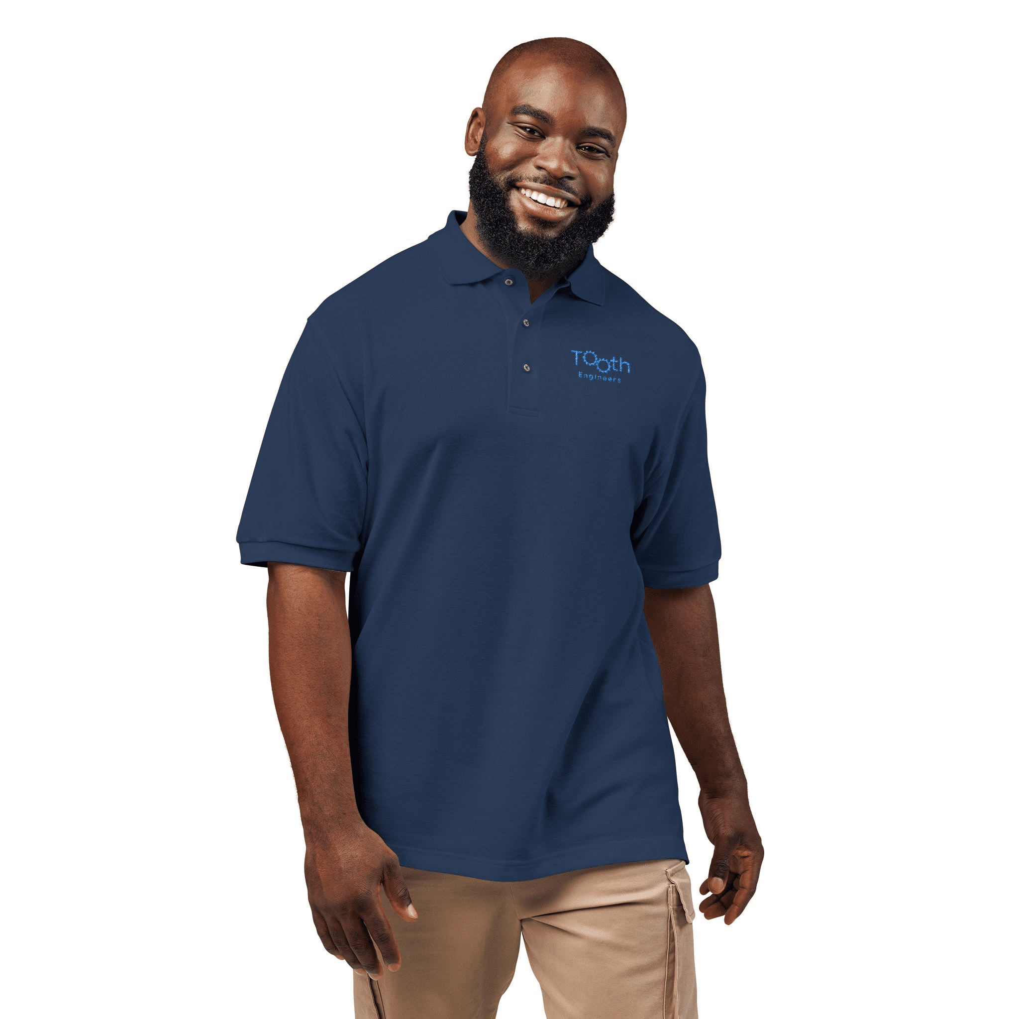 Blue Wave Logo Polo Shirt | Embroidered Chest and Sleeve Logo - Image 24
